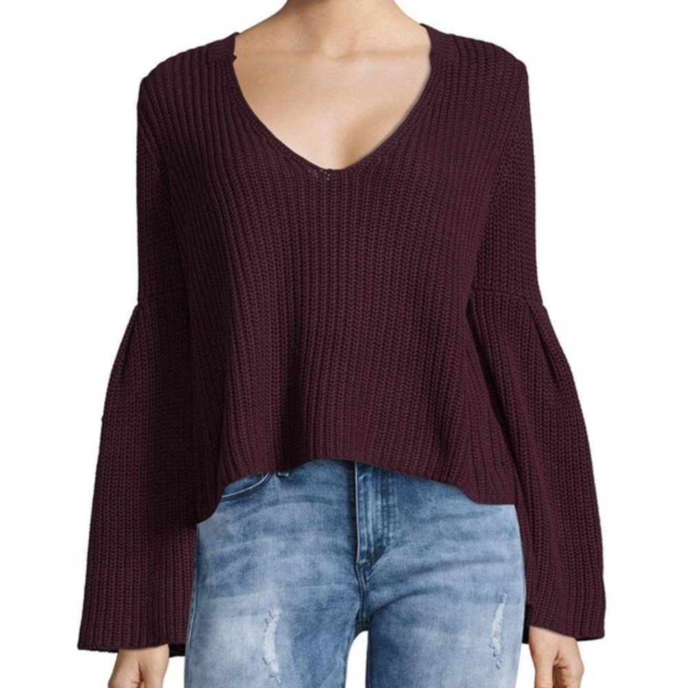 FREE PEOPLE BELL SLEEVE DAMSEL SWEATER
